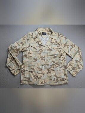 J. PETERMAN Safari Military Overshirt Men's XL Field Cargo Shirt Camo